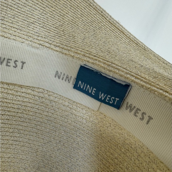 Nine West Elegant Soft White Straw Sun Hat – Chic Summer Boho Beach Style - Picture 7 of 12